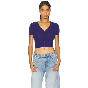 Free People Cassie Indigo Cardigan